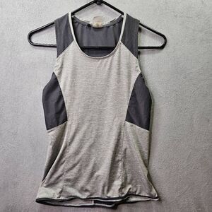 Second Skin Tank Top Womens Size Small Gray Activewear Workout Compression Shirt